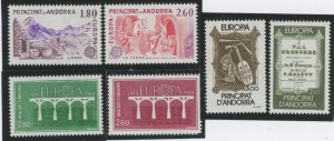 Andorra (French) #307-308/337-338 Mint (NH) Single (Complete Set) (Europa)