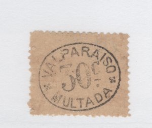 CHILE J8 straw  withValpariso postmark
