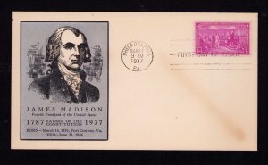 798 Constitution Sesquicentennial First Day Cover 1937