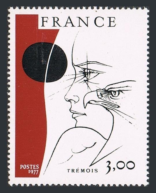France 1520,MNH.Michel 2044. Paintings 1977.Head & Eagle,by Pierre-Yves Trmois.