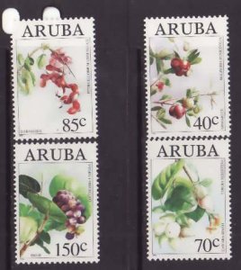 Aruba-Sc#109-12- id5-unused NH set-Wild Fruit-1994-