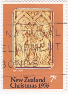 New Zealand 1976 -  Christmas  - Nativity  - 7c used