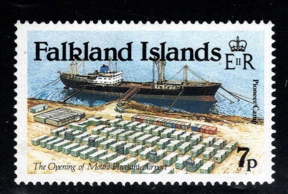 FALKLAND ISLANDS Scott 425 MNH**  Pioneer stamp.