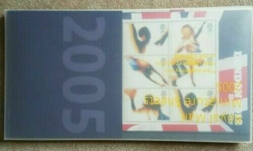 2005 Royal Mail Miniature Sheets in Special Presentation Pack (8 sheets) Scarce