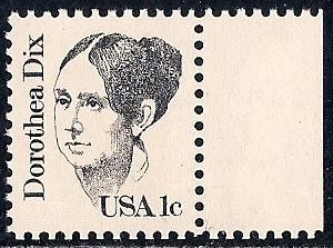 #1844C 1 cent Dorothea Dix mint OG NH XXF