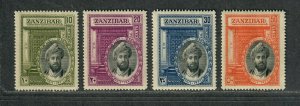 Zanzibar Sc#214-217 M/H/VF, Cv. $25