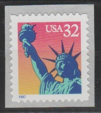 #3122 Single. Statue of Liberty MNH .32cent(DC 4 sides)