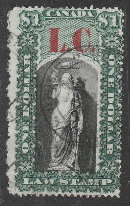 Canada /  Québec - Loi     VanDam  QL10  1864  (O)        Le $1.00