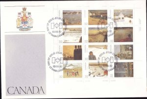 Canada-Sc#1027a-stamps on FDC-Canada Day-1984-colourful cachet is much diff