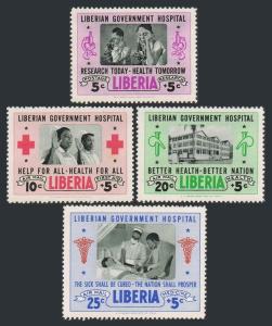 Liberia B19,CB4-CB6,MNH.Michel 456-458. Liberian Government Hospital,1954.