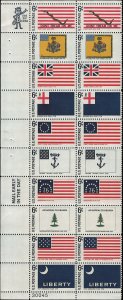 US Scott# 1354a  1968 6c red, gold & bl Litho&Historic Flags '; TAGGED