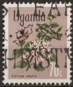 Uganda 123 (postally used) 70c conkerberry (Carissa edulis) (1969)
