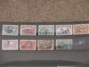 US, Columbians Scott# 230-38, all used