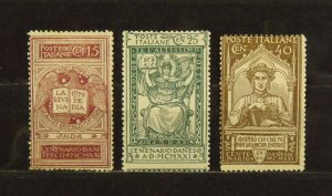 15209   ITALY   MH # 133, 134, 135                             CV$ 19.50