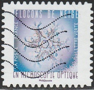 France, Used Single From 2018 Set, Photos Of Snowflakes