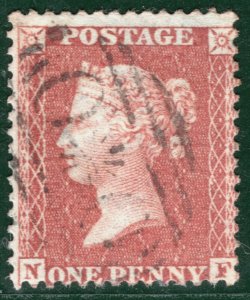 GB PENNY RED USED ABROAD Military *CRIMEAN WAR* SG.29 (NF) *OXO* Cancel BRRED42