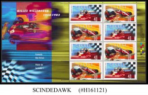 CANADA - 1982 GILLES VILLENEUVE FOMULA ONE DRIVER - FOLDER (1 M/S MNH)