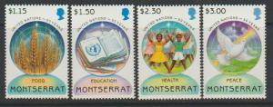 Montserrat SG 975 - 978 set of 4  MLH - United Nations