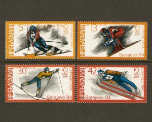 Bulgaria Michel #3201-4 NH Sarajevo Olympics