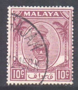 Malaya Perak Scott 111 - SG136a, 1950 Sultan 10c used