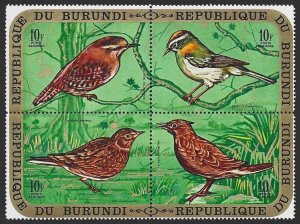 1970 Burundi Birds BLOCK 10F #C133 VF-NH CV $16.50-