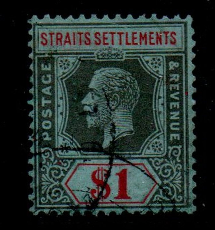 Straits Settlements Sc 165 1914 $1 G V stamp used