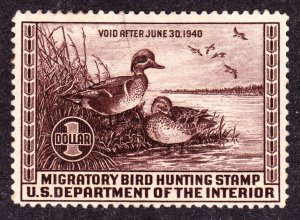 US RW6 $1 Duck Hunting Mint F-VF appr POG SCV $225