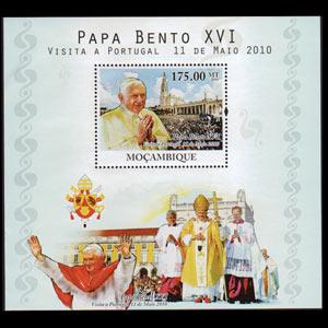 MOZAMBIQUE 2010 - Scott# 2122 S/S Pope Bento XVI NH