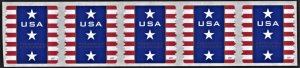 US 4157 MNH VF 10 Cent Patriotic Banner  Strip of 5 Self-Adhesive