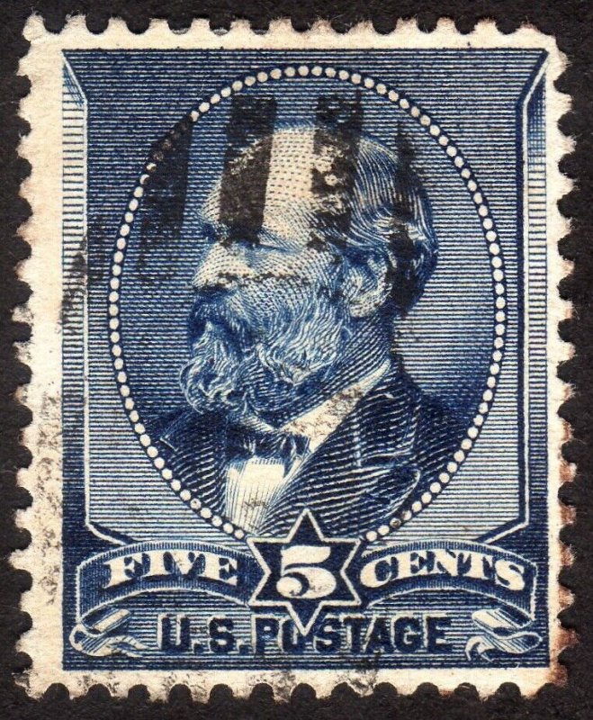 1888, US 5c, Garfield, Used, Sc 216