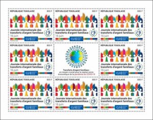 Togo - 2020 Family Remittances - 8 Stamp Sheet - TG200334c2