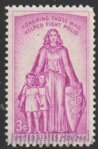 SC# 1087 - (3c) - Polio, used single