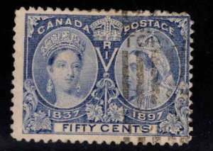 Canada Scott 60 Used 50c 1897 Jubilee, light cancel nicely centered CV $250