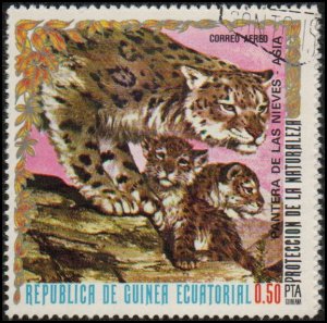 Equatorial Guinea sw1234 - Cto - 0.50p Snow Leopard (1976)