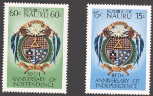 1978 Nauru Independence,  Scott #159-160 Set of 2 MNH