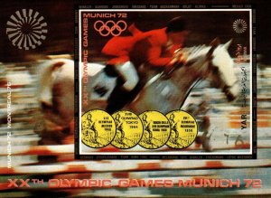 Yemen 1972 Olympics Horse Sheet MNH - T144