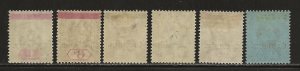 NEW HEBRIDES - BRITISH SC# 1-6  F/MOG 1908-9