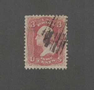 Scott 65 - Washington 3 Cent. Single. Used. Nice Center.   #02 65d