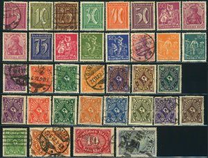 Germany Deutsches Reich Postage Stamp Collection Europe Used MLH