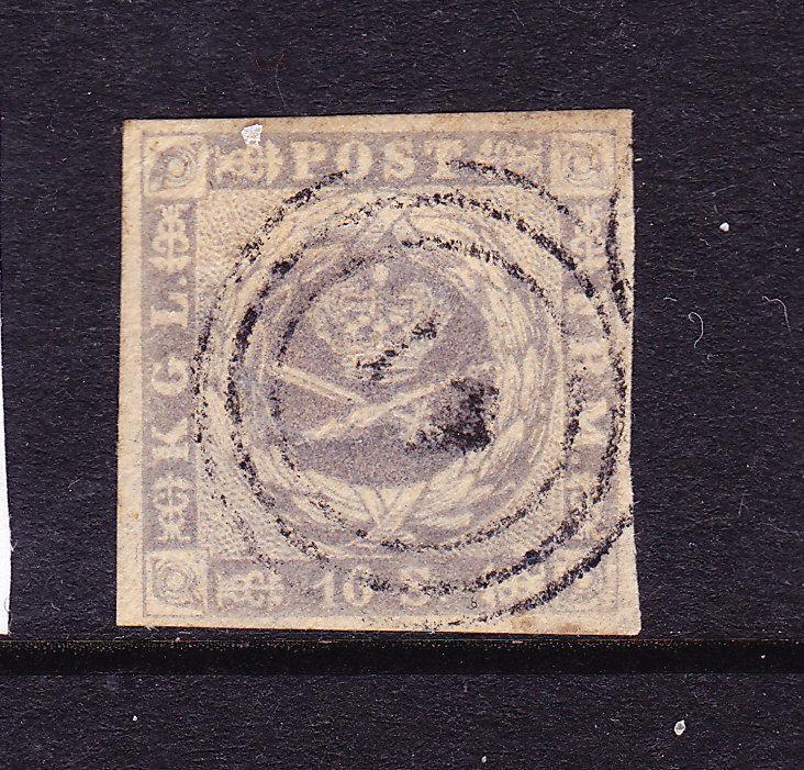 DENMARK  1854-59  16 sk  GREY LILAC  FU  Sc 6