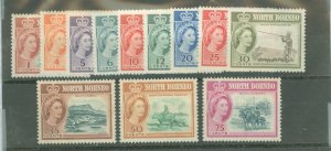 North Borneo #280-291v Unused