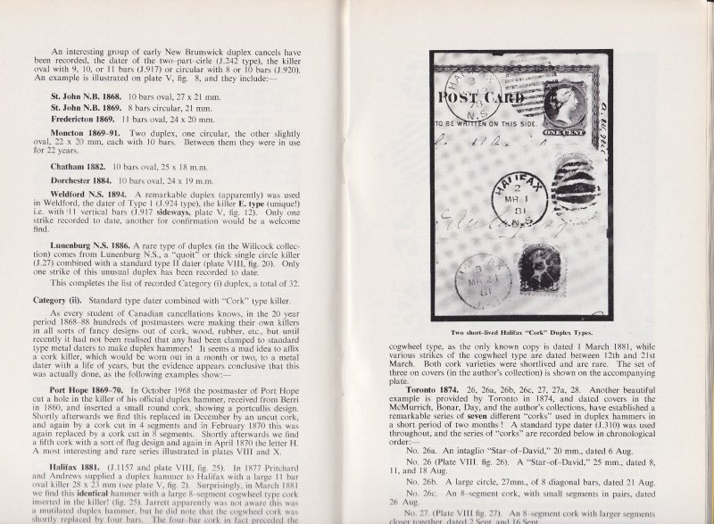 CANADIAN DUPLEX CANCELLATIONS pb Victorian Era 1860-1902 EA SMYTHIES  2nd editio
