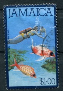 Jamaica Sc#480 Used, $1 multi, Definitives 1979-86 (1980)