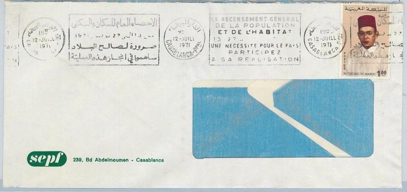 61189  -  MOROCCO - POSTAL HISTORY -  COVER   1971 - POPULATION CENSUS