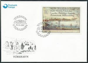 FAROE ISLANDS #168 SOUVENIR SHEET FIRST DAY COVER