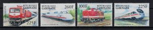 GABON 1985 - German locomotives / complete set MNH