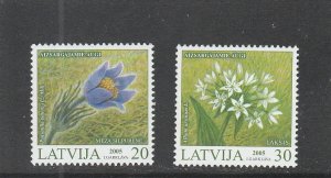 Latvia  Scott#  612-613  MNH  (2005 Endangered Plants)