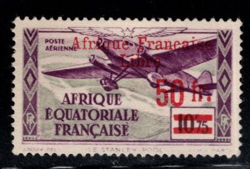 French Equatorial Africa AEF  Scott C15 MH*  airmail stamp