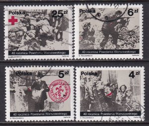 Poland 1984 Sc 2634-7 Warsaw Uprising 40th Anniversary Stamp Used