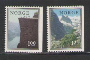 Norway Sc 677-8 1976 scenic views stamps mint  NH